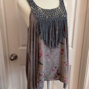 Gimmicks by BKE Fringe Tank Top, Medium